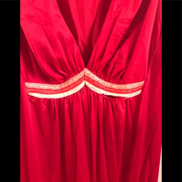 Vintage 1950’s Vintage Nightgown Red & Pink Maxi - Picture 11 of 11
